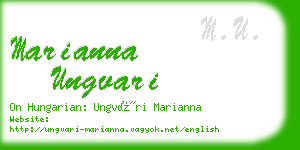 marianna ungvari business card